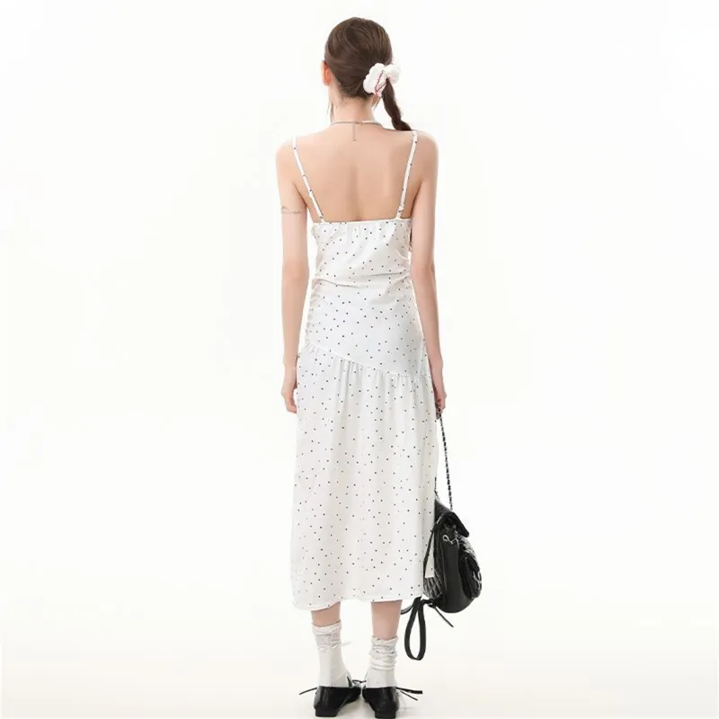 Menglaini Slip Dresses Women's White-1