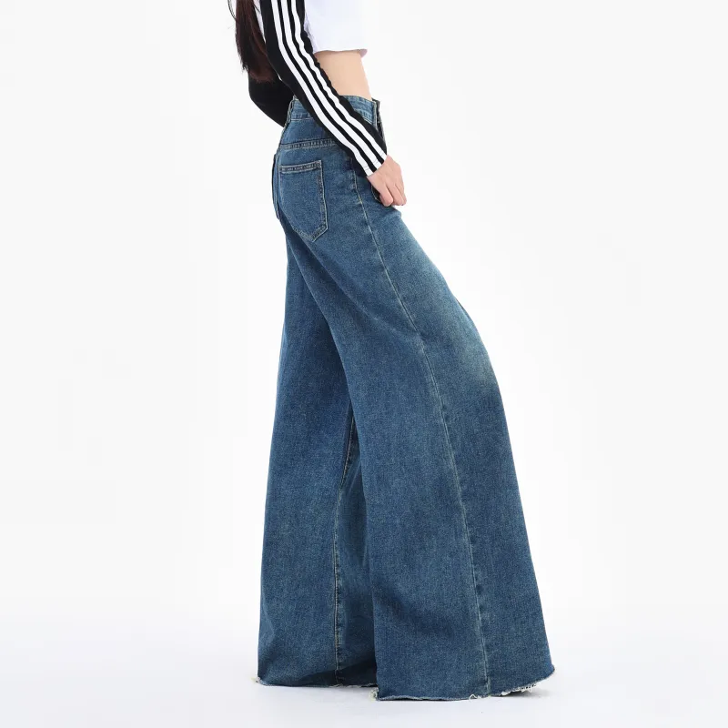 Menglaini Jeans Women's Vintage Blue-2