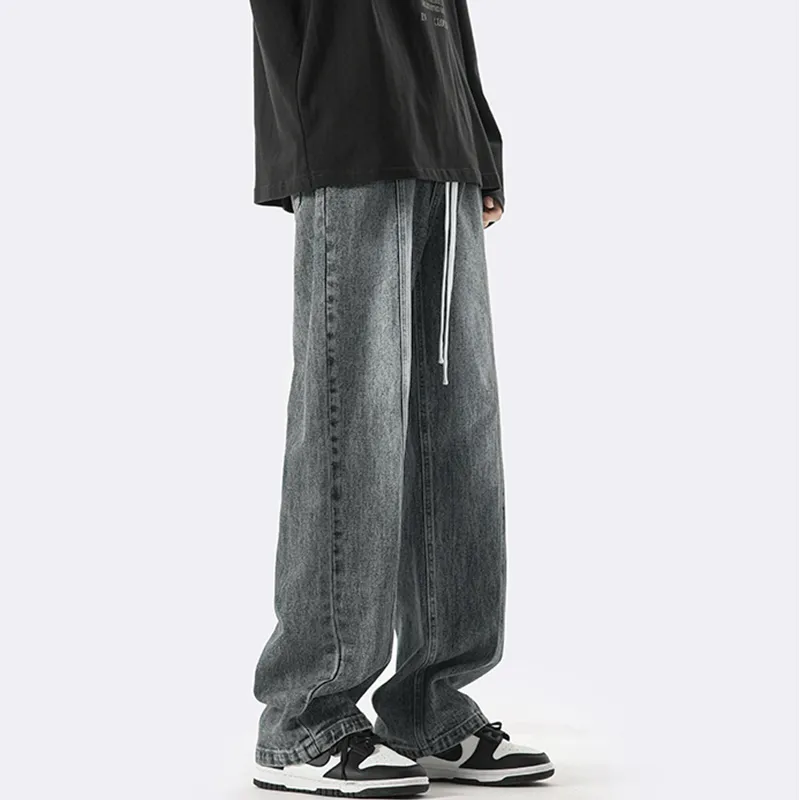 Menglaini Jeans Unisex Black Gray Color-15