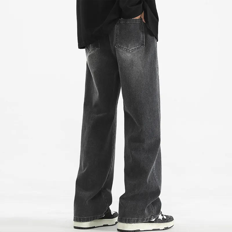 Menglaini Jeans Unisex Black Gray Color-3