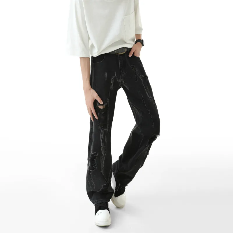 Menglaini Jeans Unisex Black-3