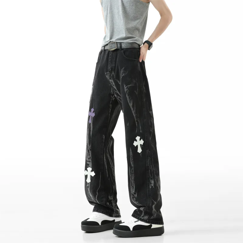 Menglaini Jeans Unisex Black-4