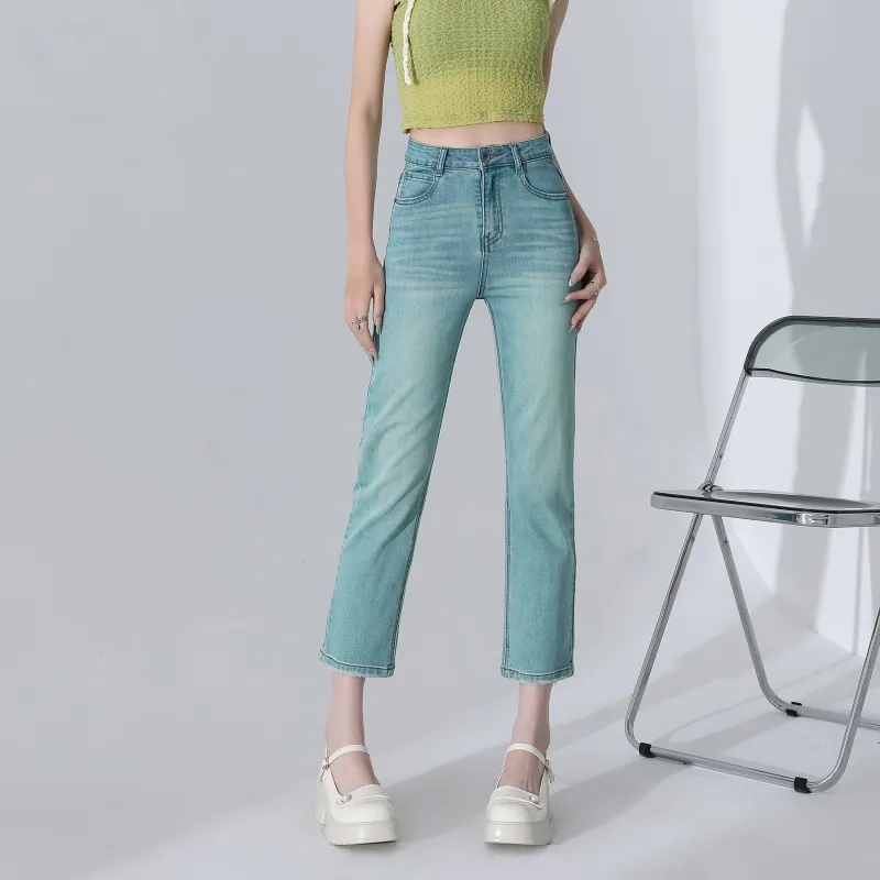 Menglaini Jeans Women's Teal-3