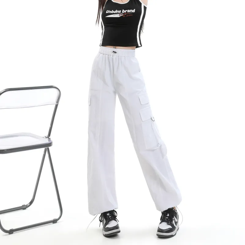 Menglaini Casual Pants Women's White-3