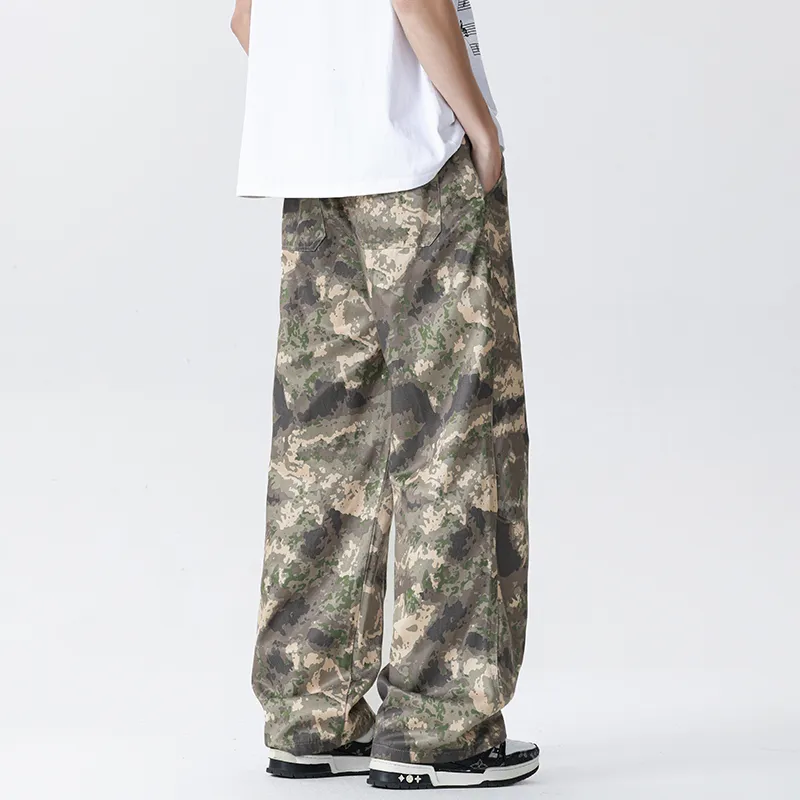 Menglaini Jeans Unisex Camouflage Lyocell Cool Touch-2