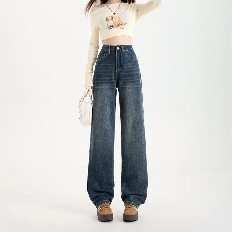 Menglaini Jeans Women's Nostalgic Blue-2