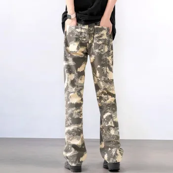 Menglaini Jeans Unisex Camouflage