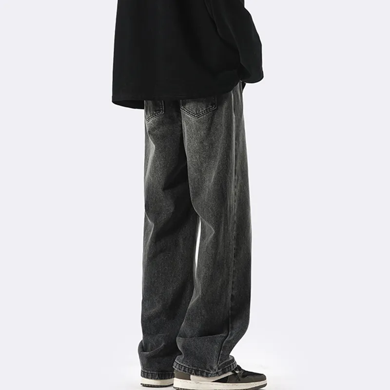 Menglaini Jeans Unisex Black Gray Color-1