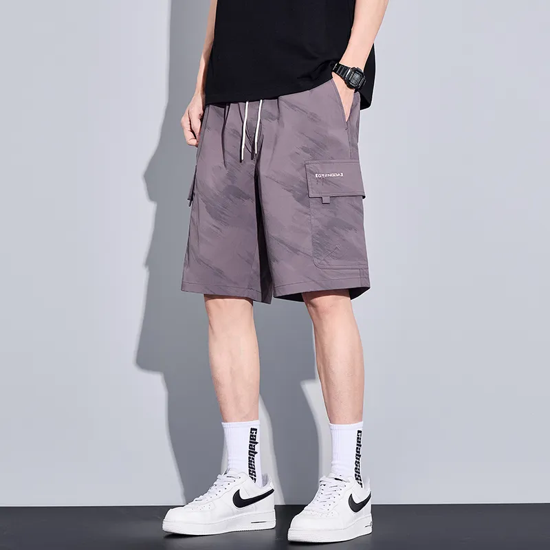 Menglaini Casual Shorts Unisex Purple[Lightweight And Breathable]-4