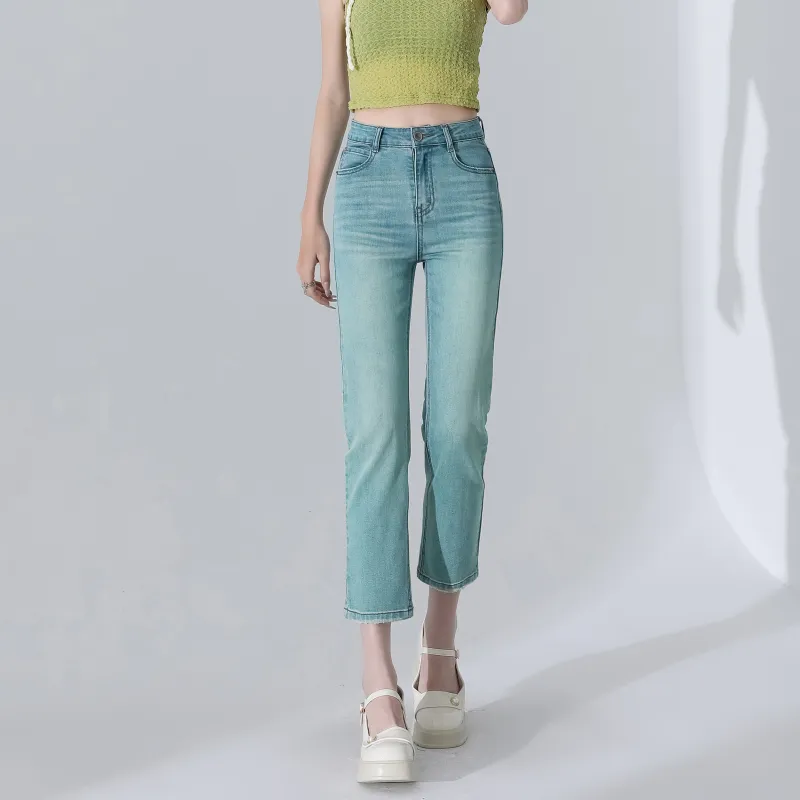Menglaini Jeans Women's Teal-4
