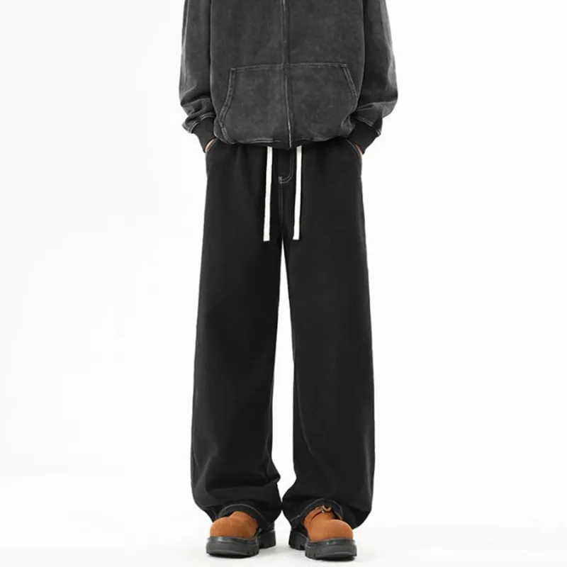 Menglaini Jeans Unisex Black-3