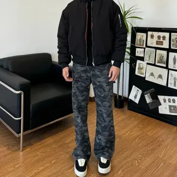 Menglaini Jeans Unisex Camouflage