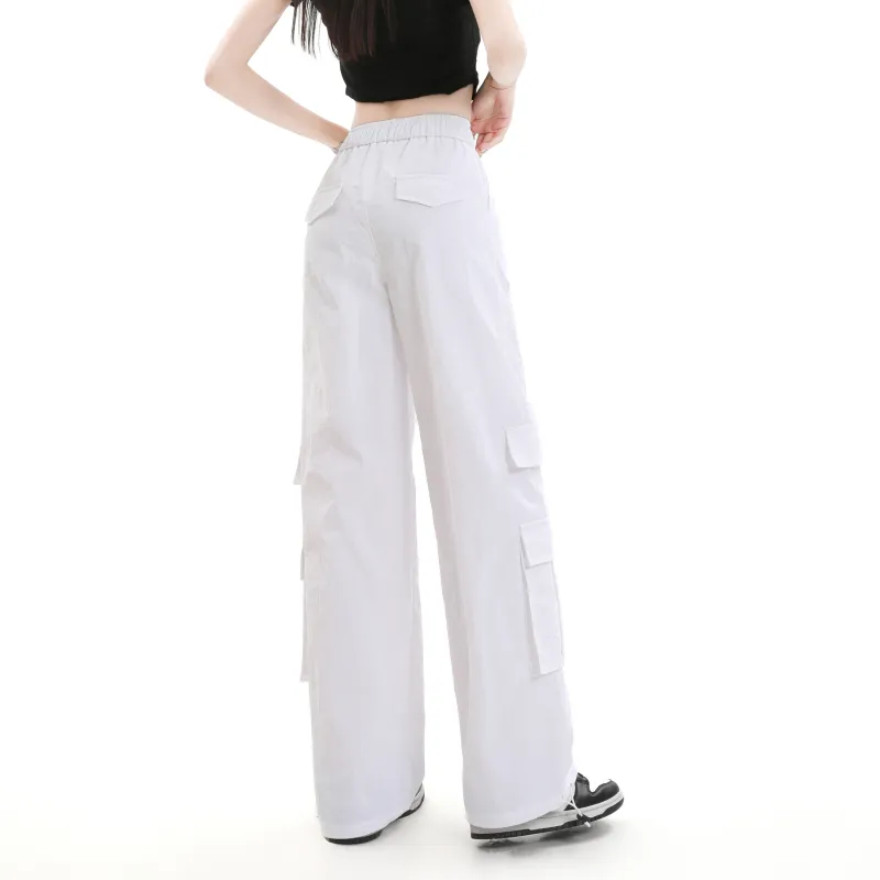 Menglaini Casual Pants Unisex White-7