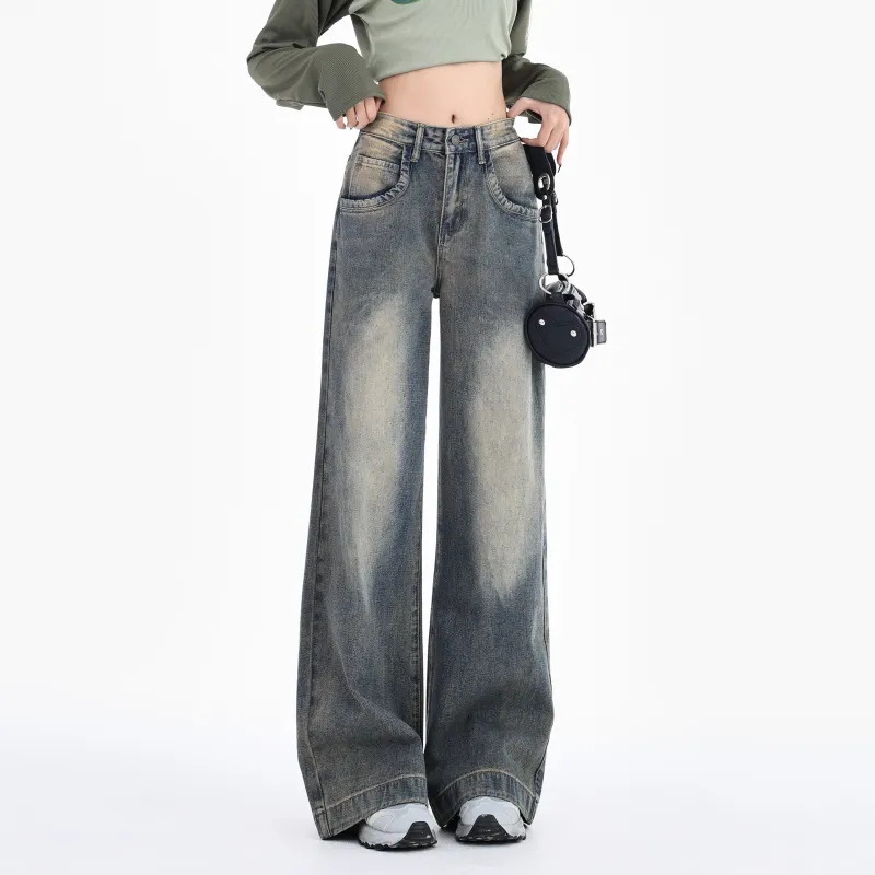 Menglaini Jeans Women's Vintage Blue-4