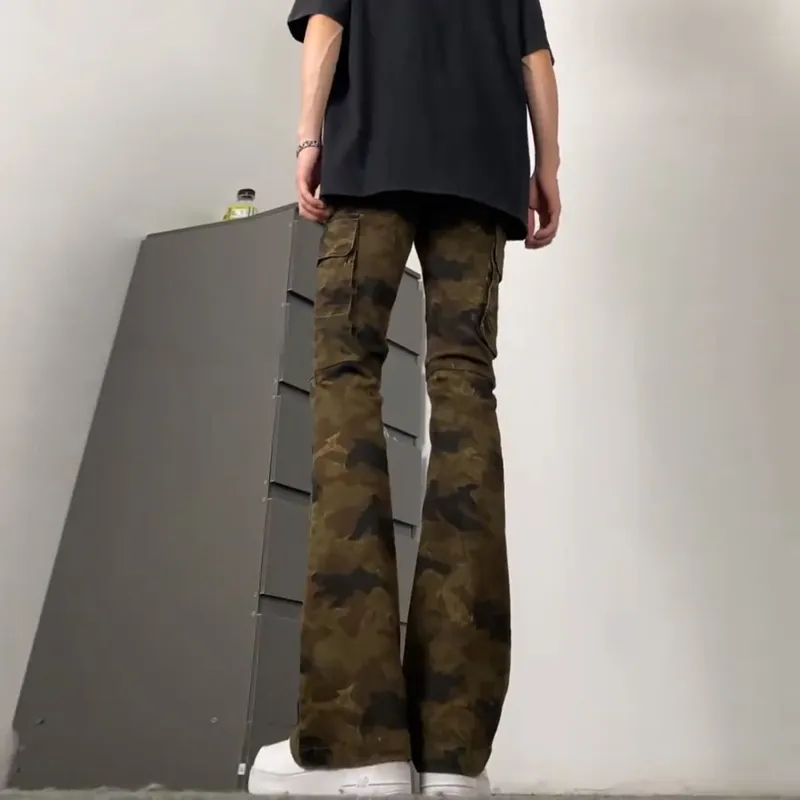 Menglaini Jeans Unisex Camouflage Pants-3