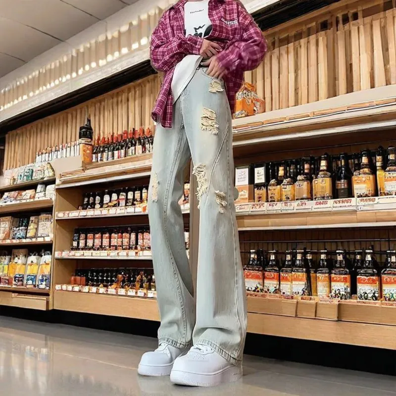 Menglaini Jeans Unisex-7