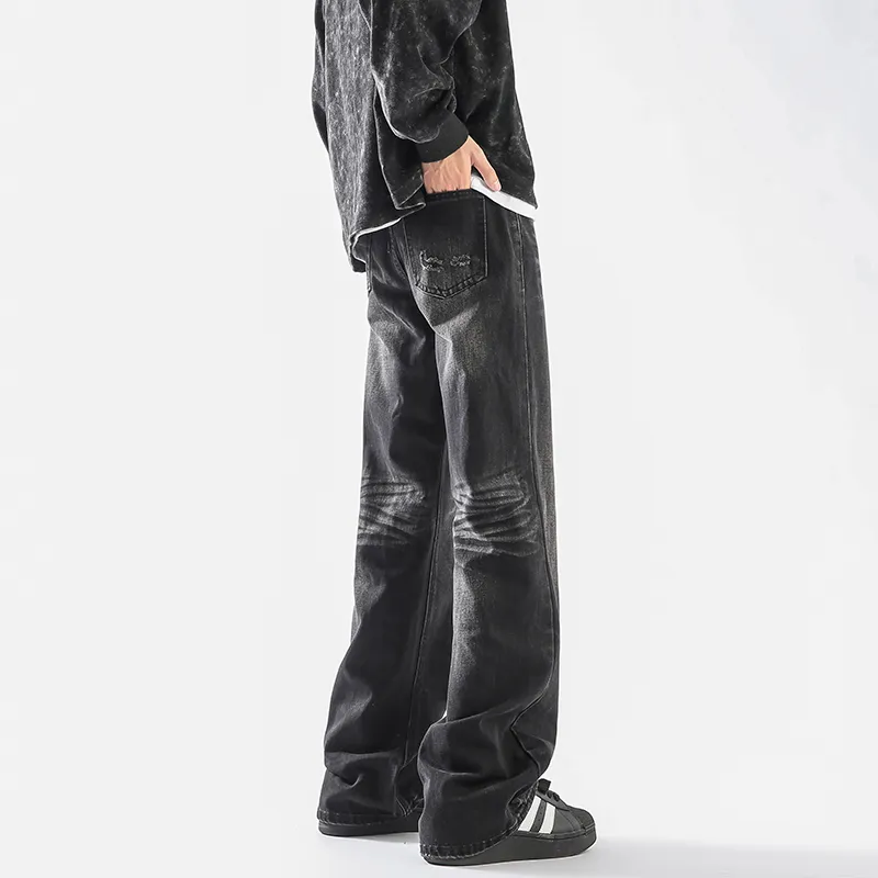 Menglaini Jeans Women's Black-4