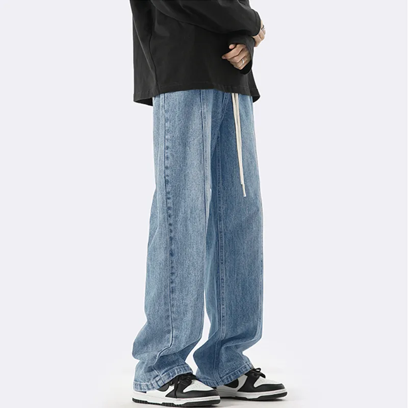 Menglaini Jeans Unisex Black Gray Color-4