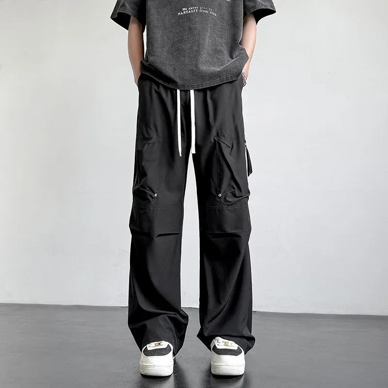 Menglaini Casual Pants Unisex Black-3