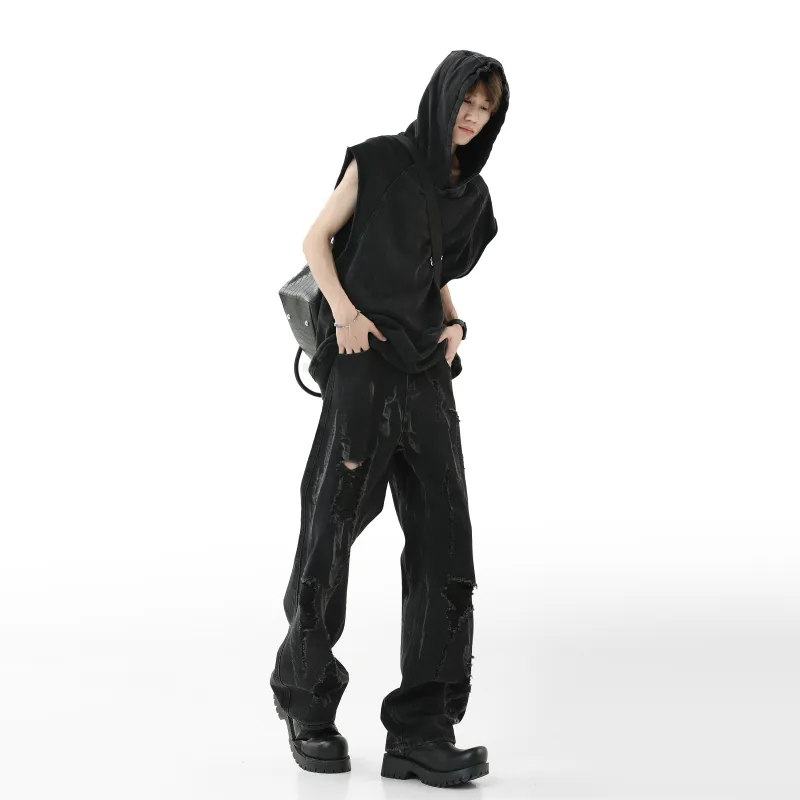 Menglaini Jeans Unisex Black-5