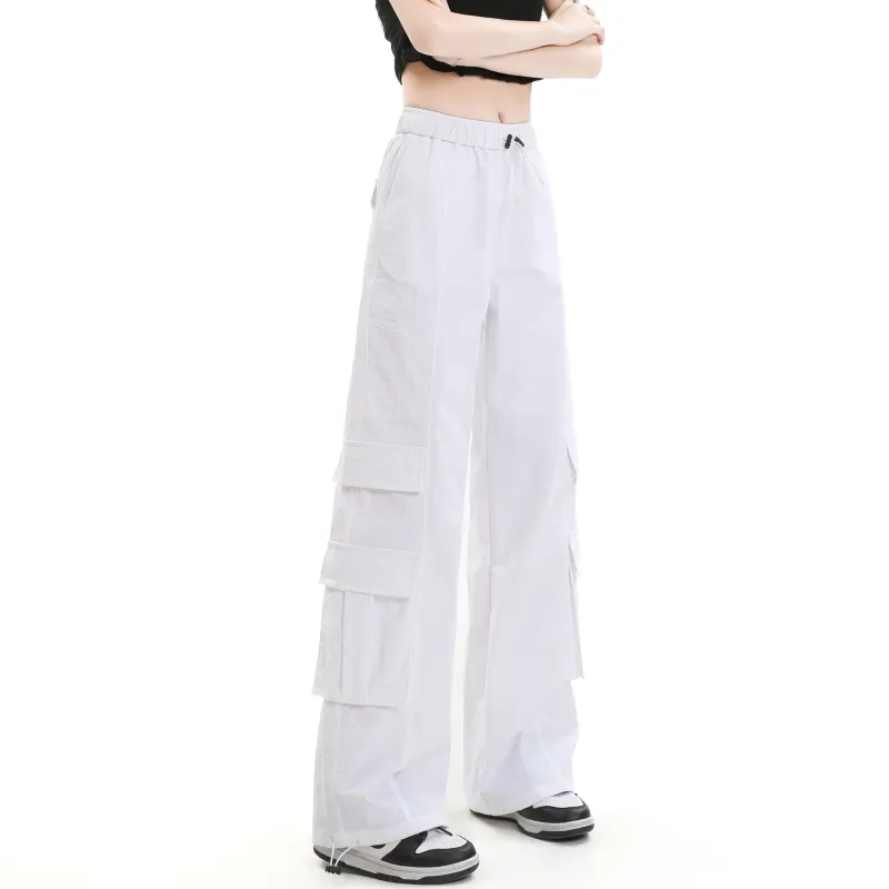 Menglaini Casual Pants Unisex White-4
