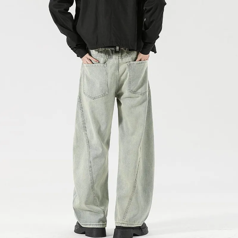 Menglaini Jeans Unisex Distressed Gray-10