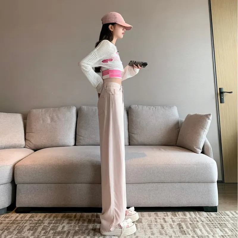 Menglaini Jeans Unisex Pink-6