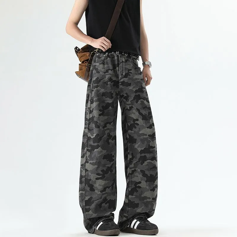 Menglaini Jeans Unisex Camouflage-3