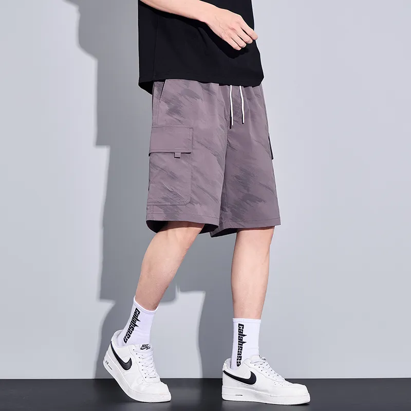 Menglaini Casual Shorts Unisex Purple[Lightweight And Breathable]-2