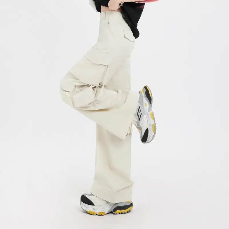 Menglaini Casual Pants Women's Apricot-7
