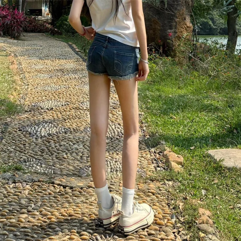 Menglaini Denim Shorts Women's Millennial Blue-1
