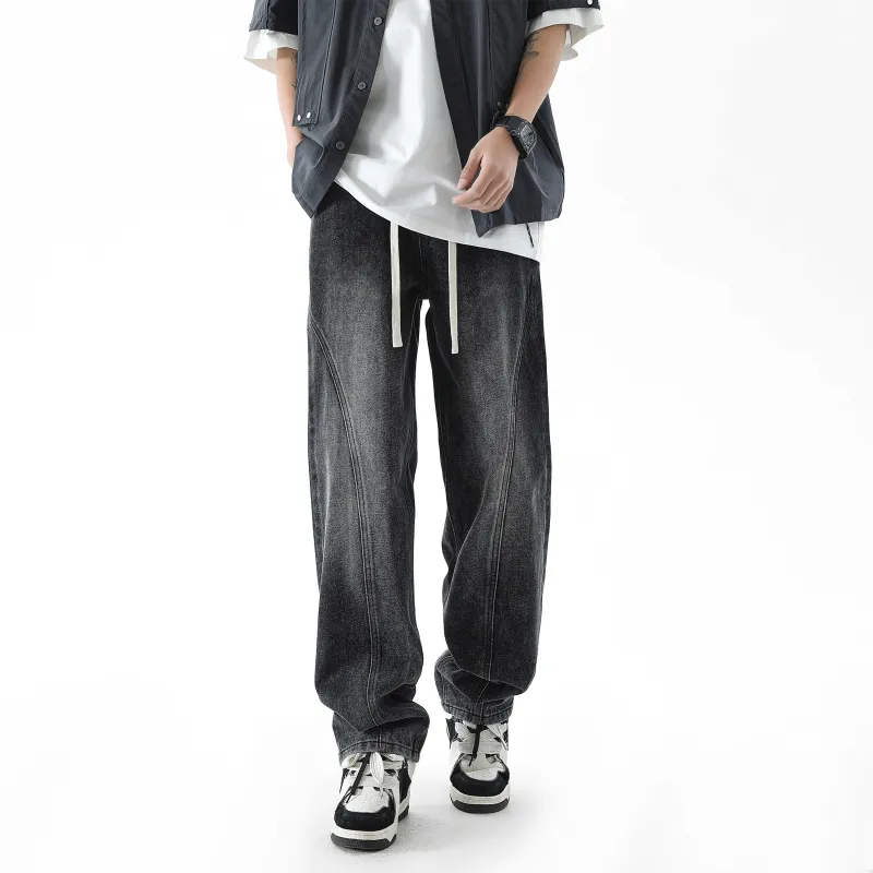 Menglaini Jeans Unisex Black-2