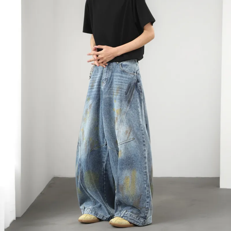 Menglaini Jeans Unisex Blue-3