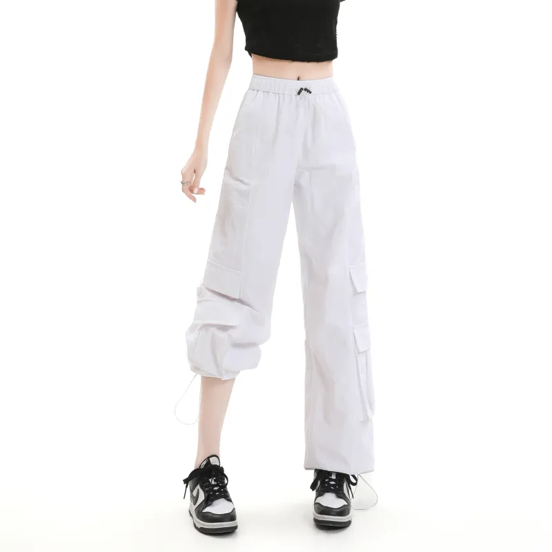 Menglaini Casual Pants Unisex White-1