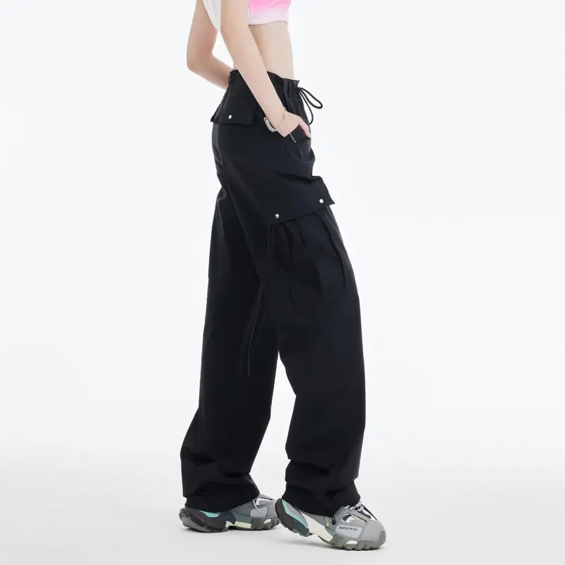 Menglaini Casual Pants Women's Black-4