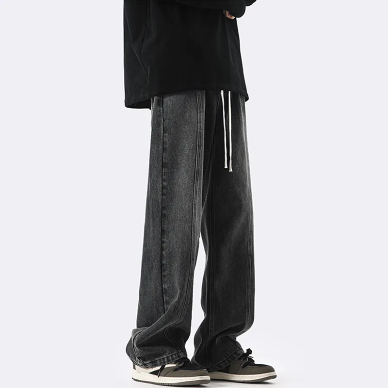 Menglaini Jeans Unisex Black Gray Color-2