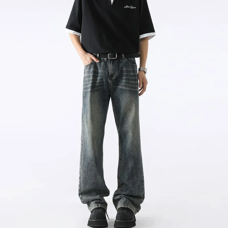 Menglaini Jeans Unisex Dark Blue-3