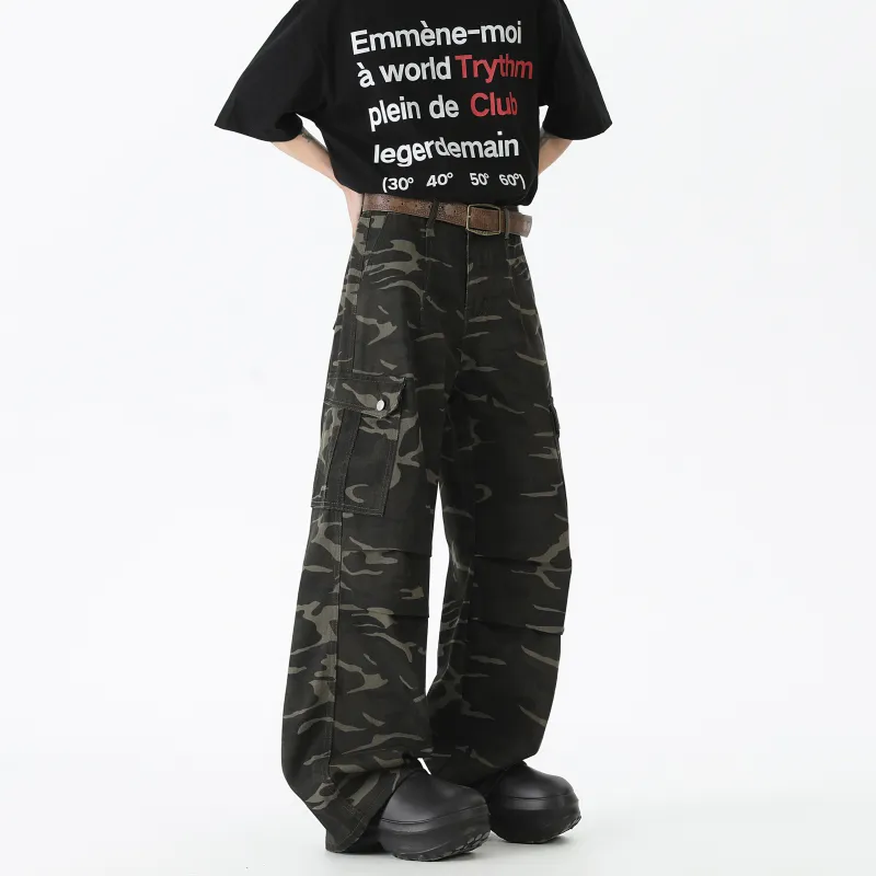 Menglaini Jeans Unisex Camouflage-3