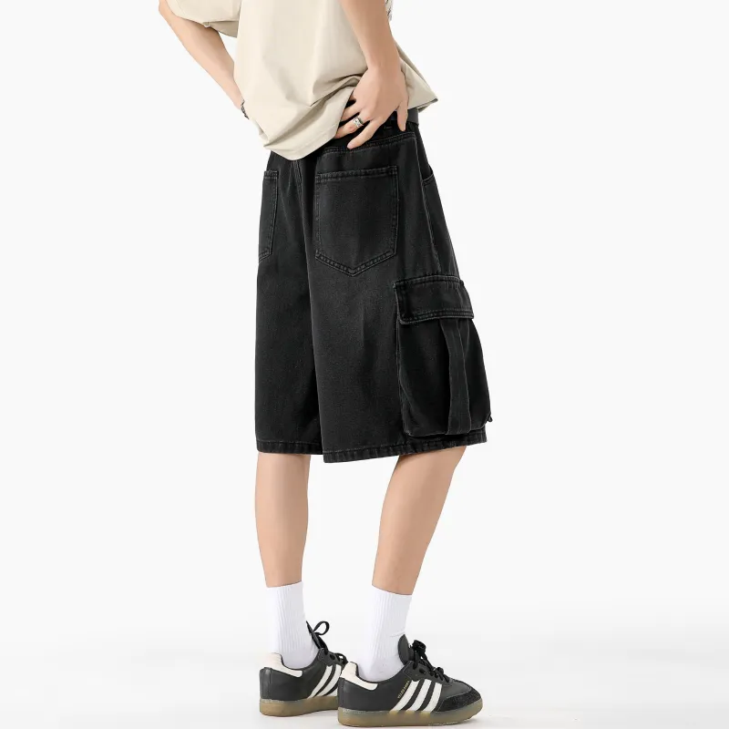 Menglaini Denim Shorts Unisex-6