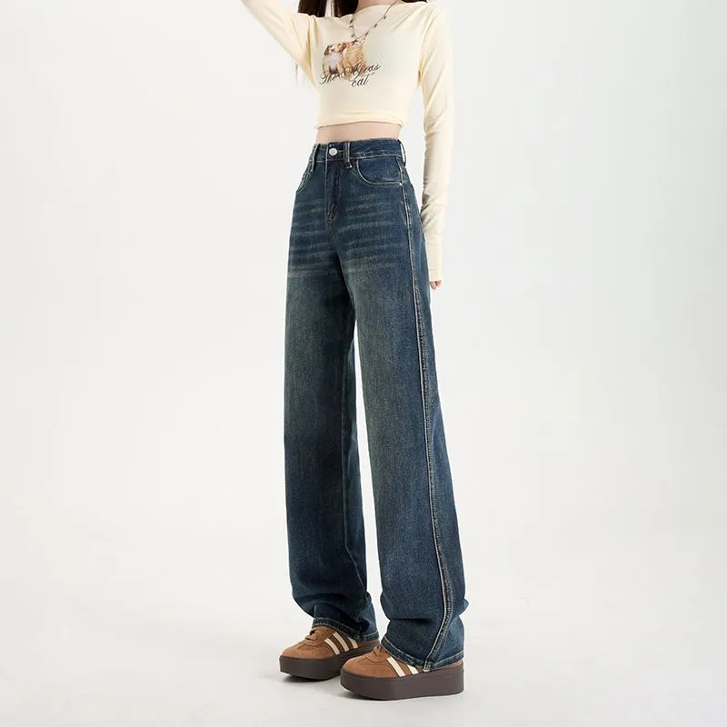 Menglaini Jeans Women's Nostalgic Blue-3