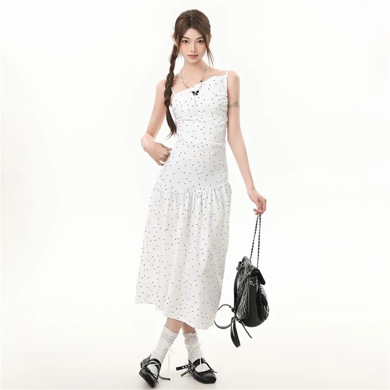 Menglaini Slip Dresses Women's White-2