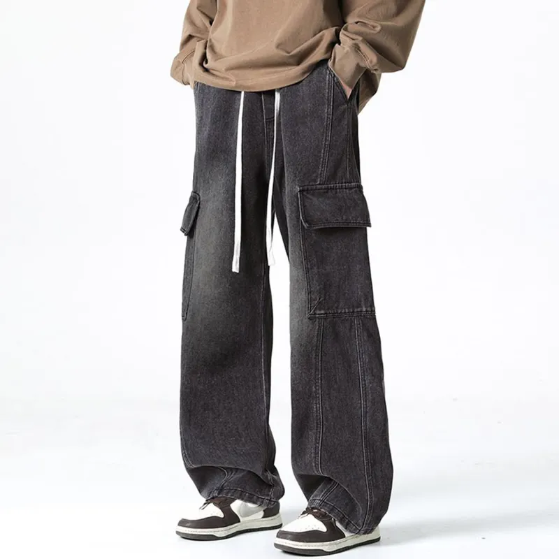 Menglaini Jeans Unisex Smoke Gray-2