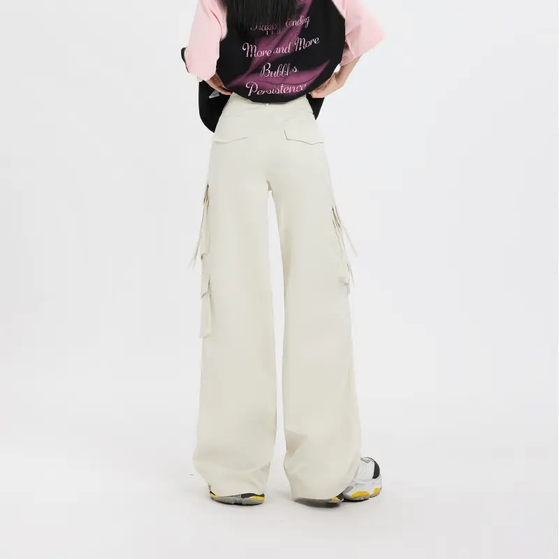 Menglaini Casual Pants Women's Apricot-3