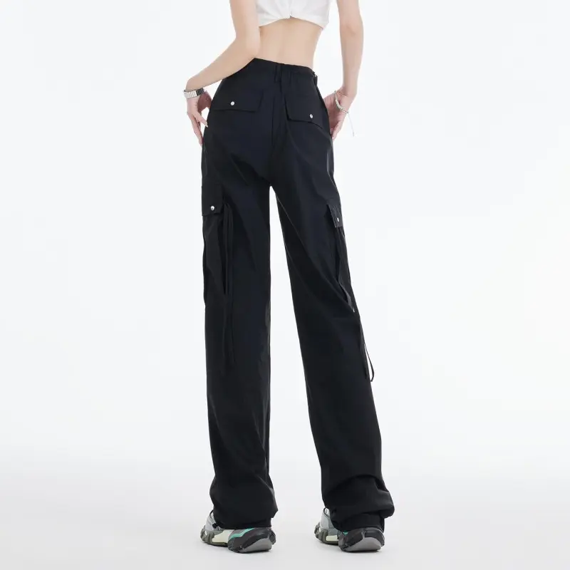 Menglaini Casual Pants Women's Black-2