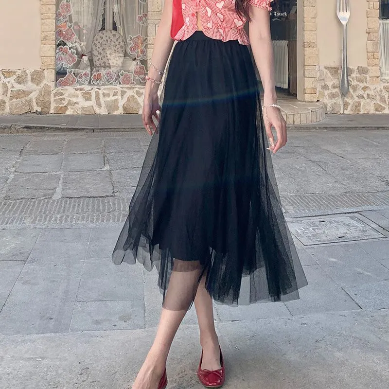 Menglaini Casual Long Skirt Women's-3