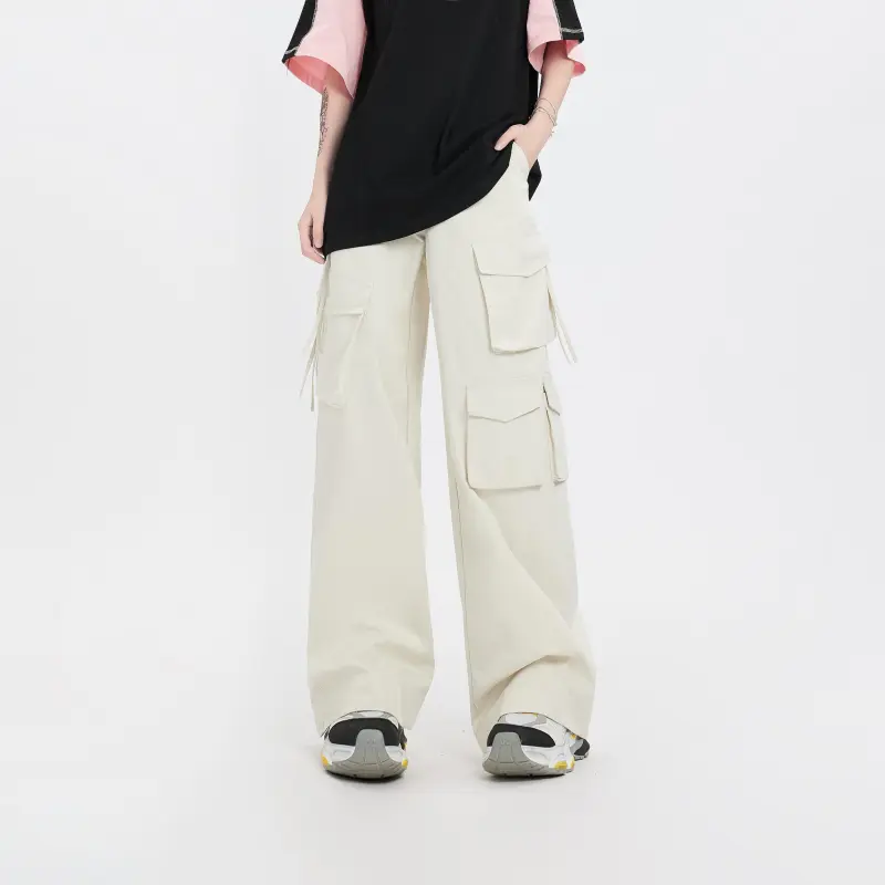 Menglaini Casual Pants Women's Apricot-5