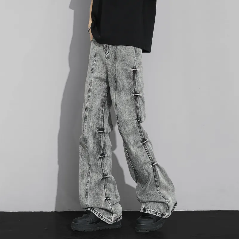 Menglaini Jeans Unisex Gray-2