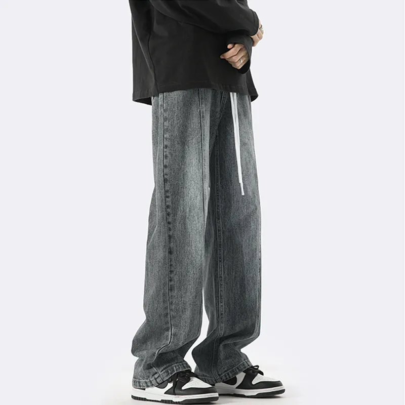 Menglaini Jeans Unisex Black Gray Color-14
