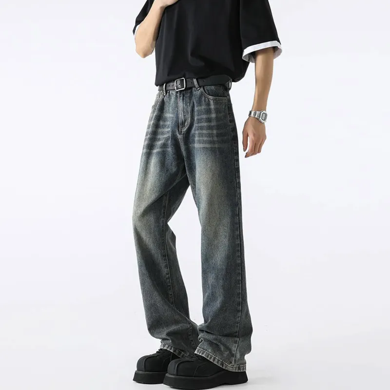 Menglaini Jeans Unisex Dark Blue-2