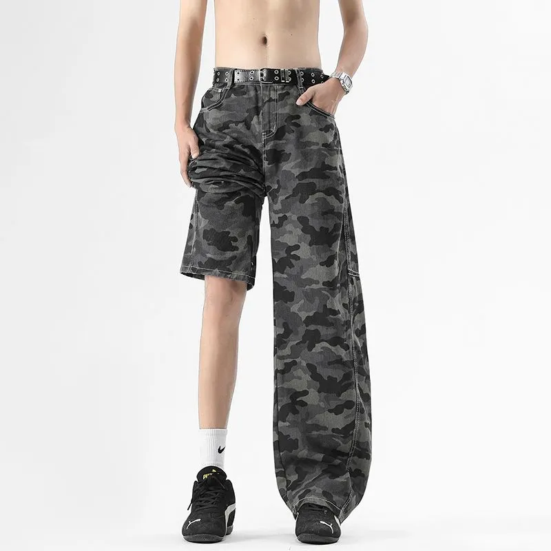 Menglaini Jeans Unisex Camouflage-4